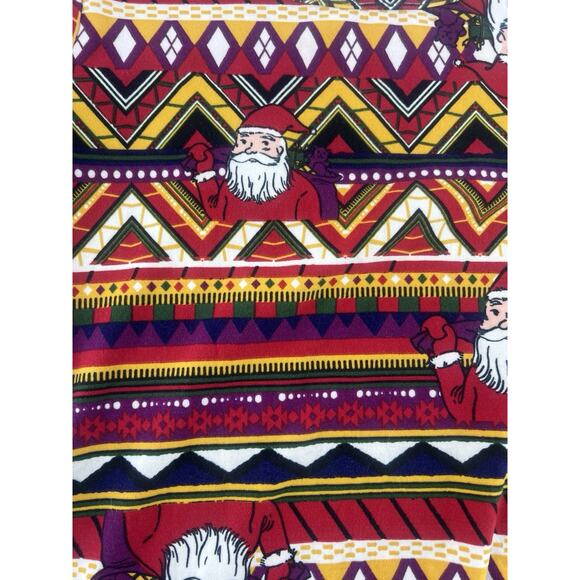 LuLaRoe Shirt Womens Medium Santa Top Short Sleeve Holiday Christmas Stretchy - Picture 3 of 9